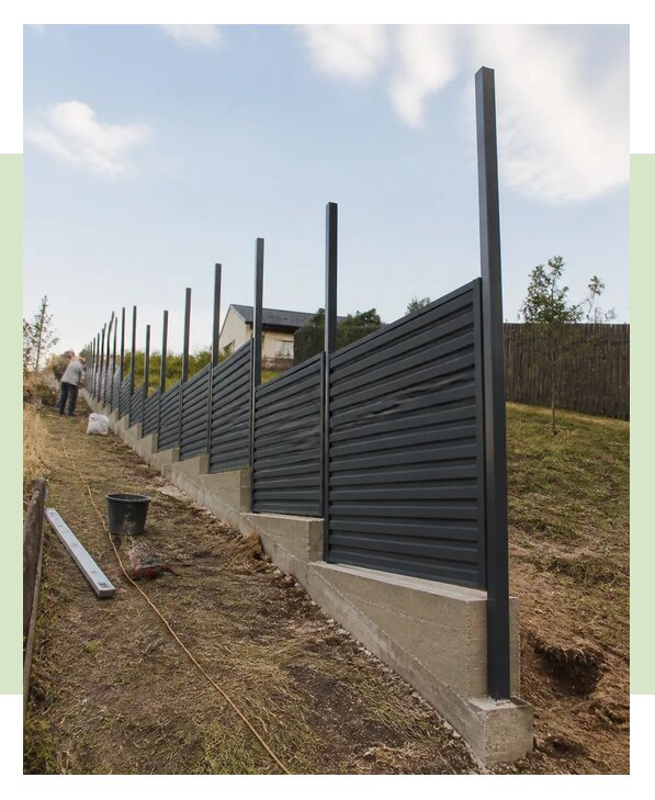 Монтаж забора на склоне в Северодвинске по цене от 8603 р. | ЗаборЭксеперт-Свр